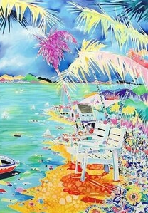 ケン・ドーンの絵画作品　タイトルは、Two chairs